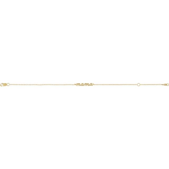 14K Yellow Mama 6 1/2-7 1/2" Bracelet