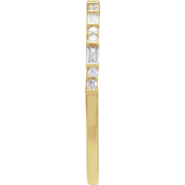 14K Yellow 1/5 CTW Natural Diamond Stackable Ring