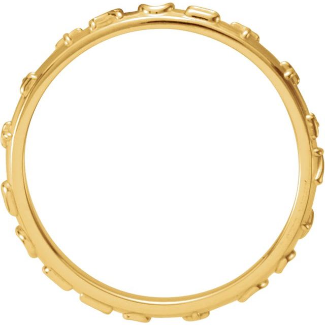 14K Yellow Jesus I Trust in You Prayer Ring