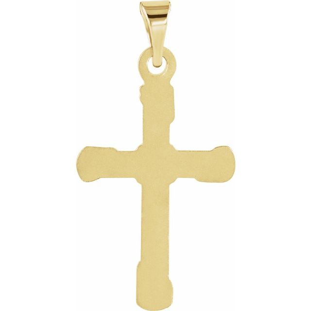 14K Yellow 18x12 mm Cross Pendant