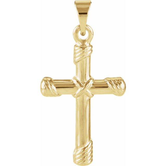 14K Yellow 18x12 mm Cross Pendant