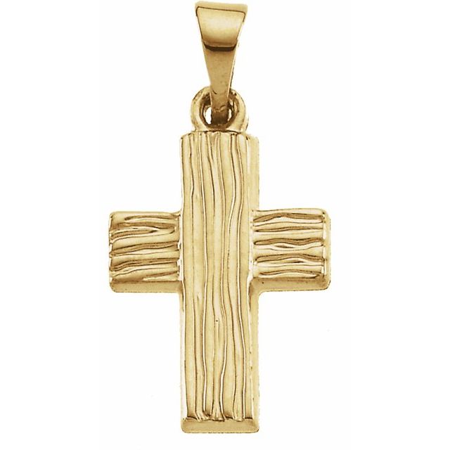 14K Yellow The Rugged Cross® Pendant