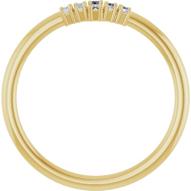 14K Yellow 1/8 CTW Natural Diamond Stackable Ring